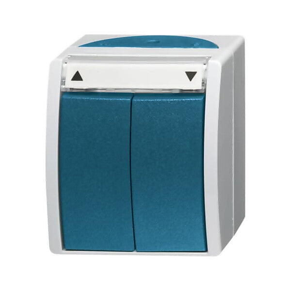 Busch-Jaeger Jalousietaster AP m.Beschriftungsbogen 2621/4 W-53